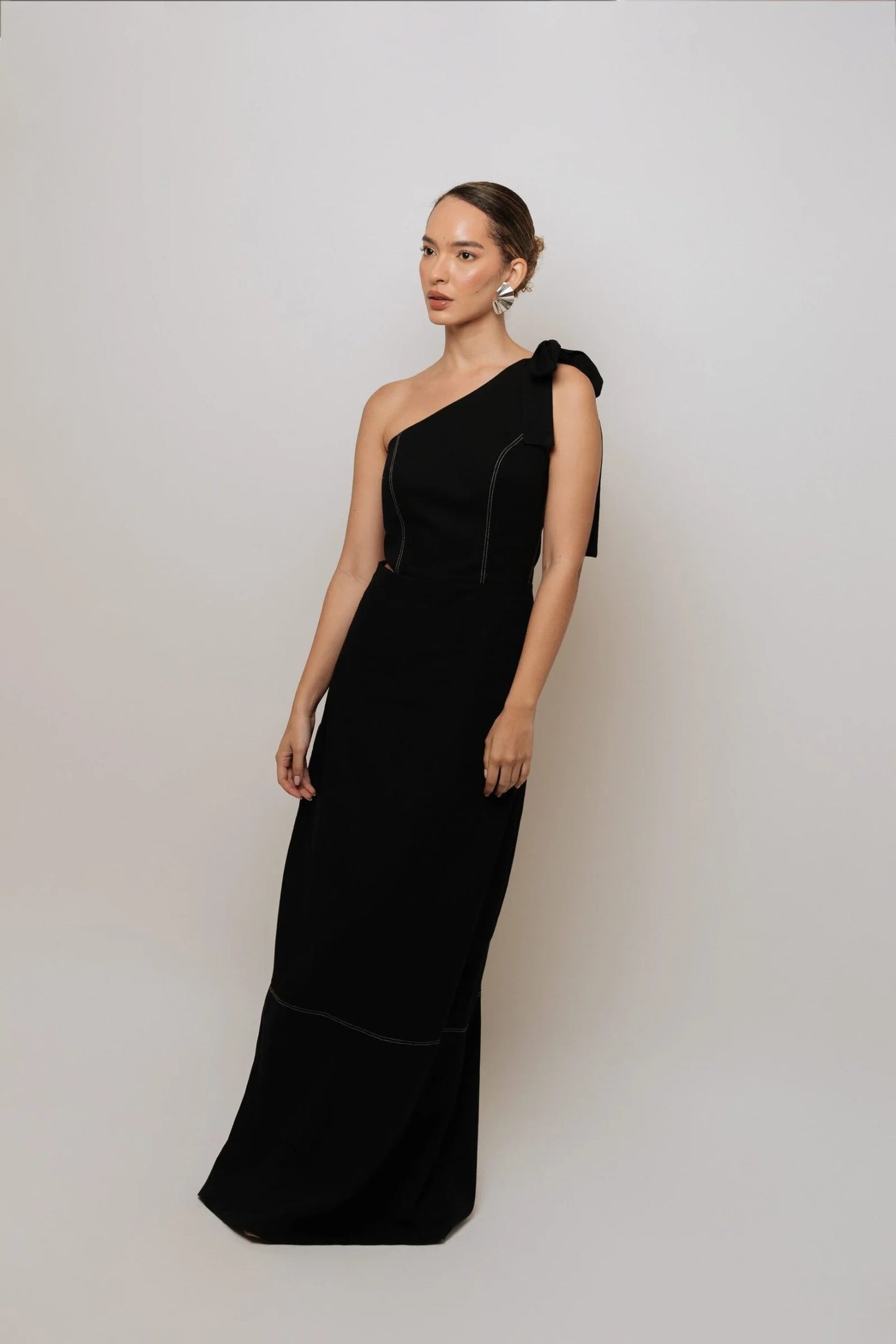 Vestido Top Asimétrico Corte En Falda