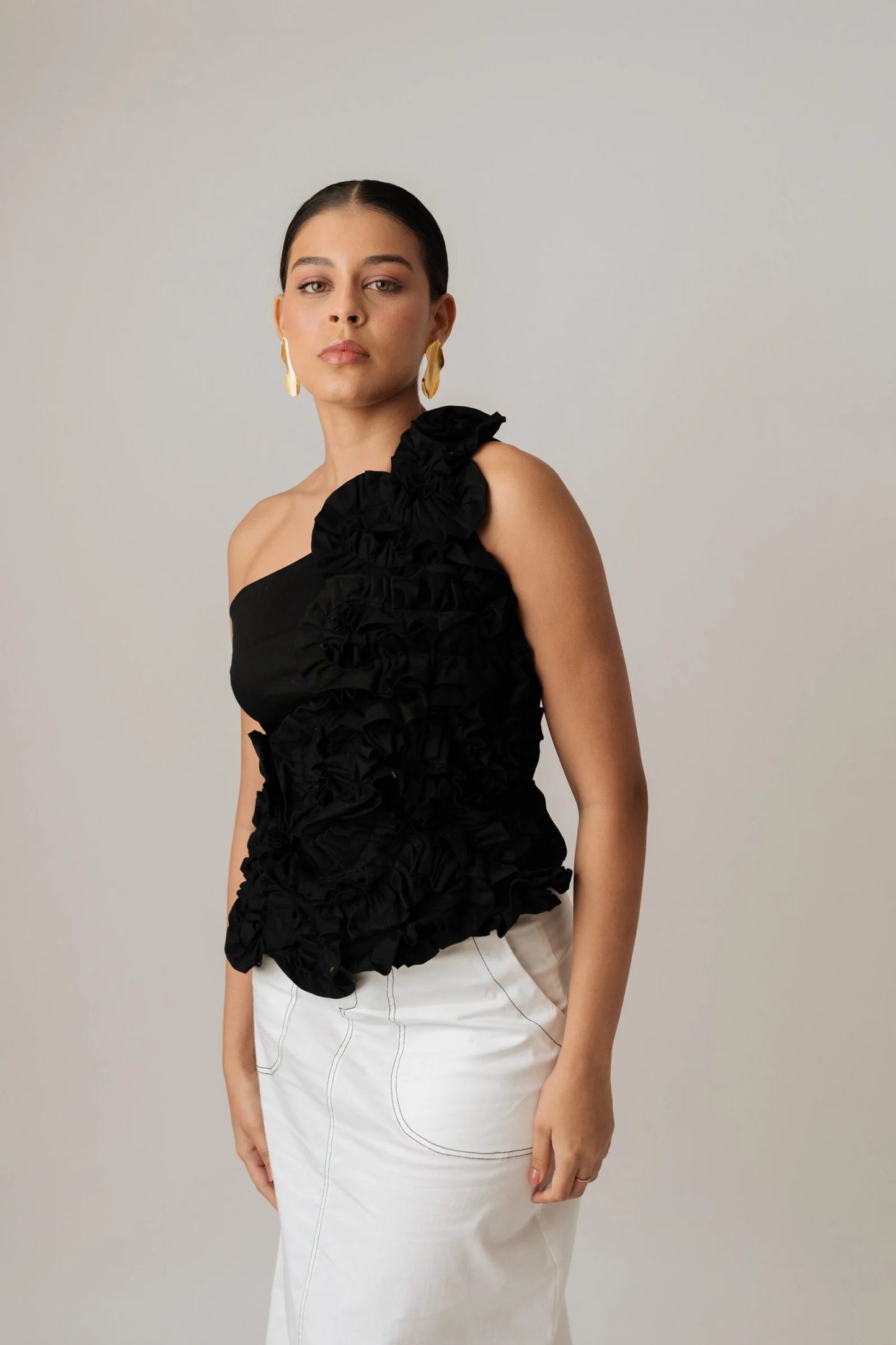 Falda Linea A Pieza En Contraste