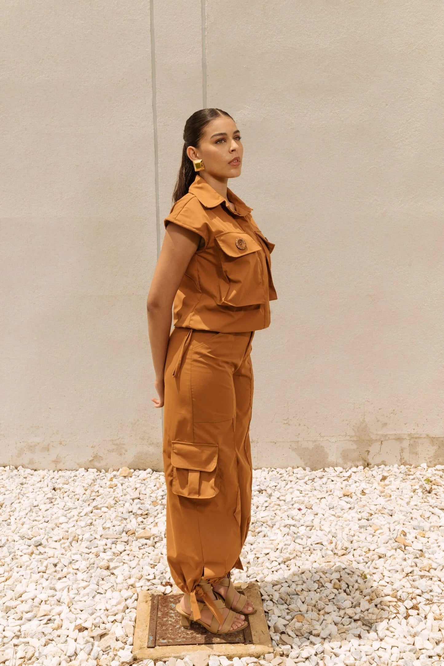 Chaleco Manga Corrida Con Cordón