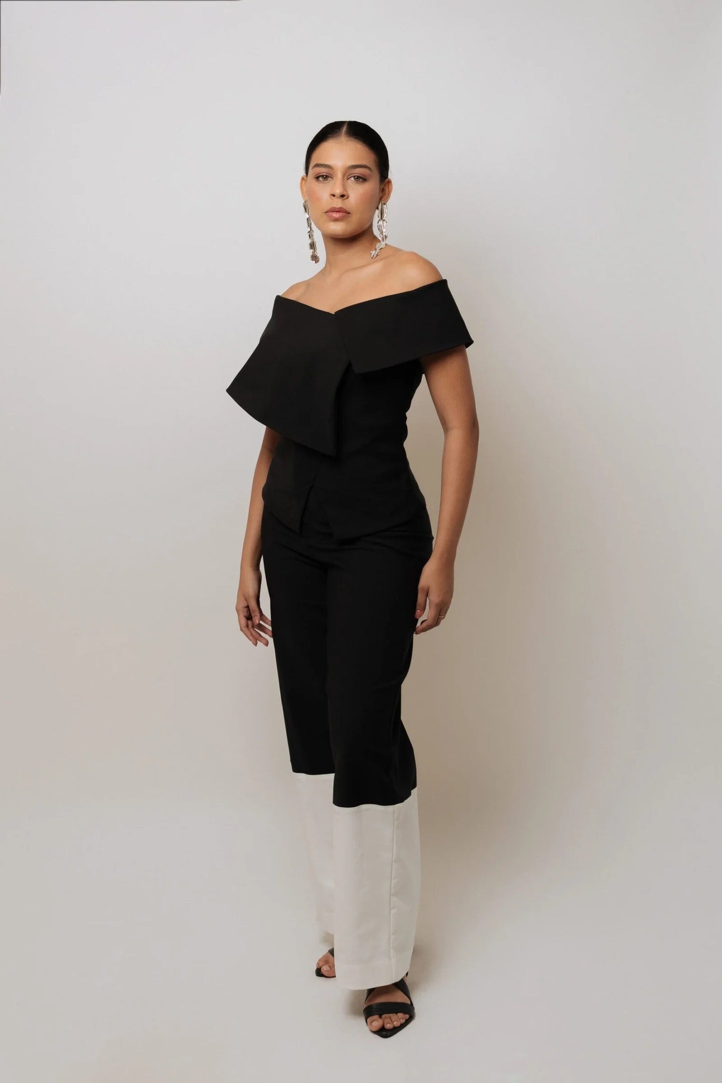 Pantalón Contraste En Bota