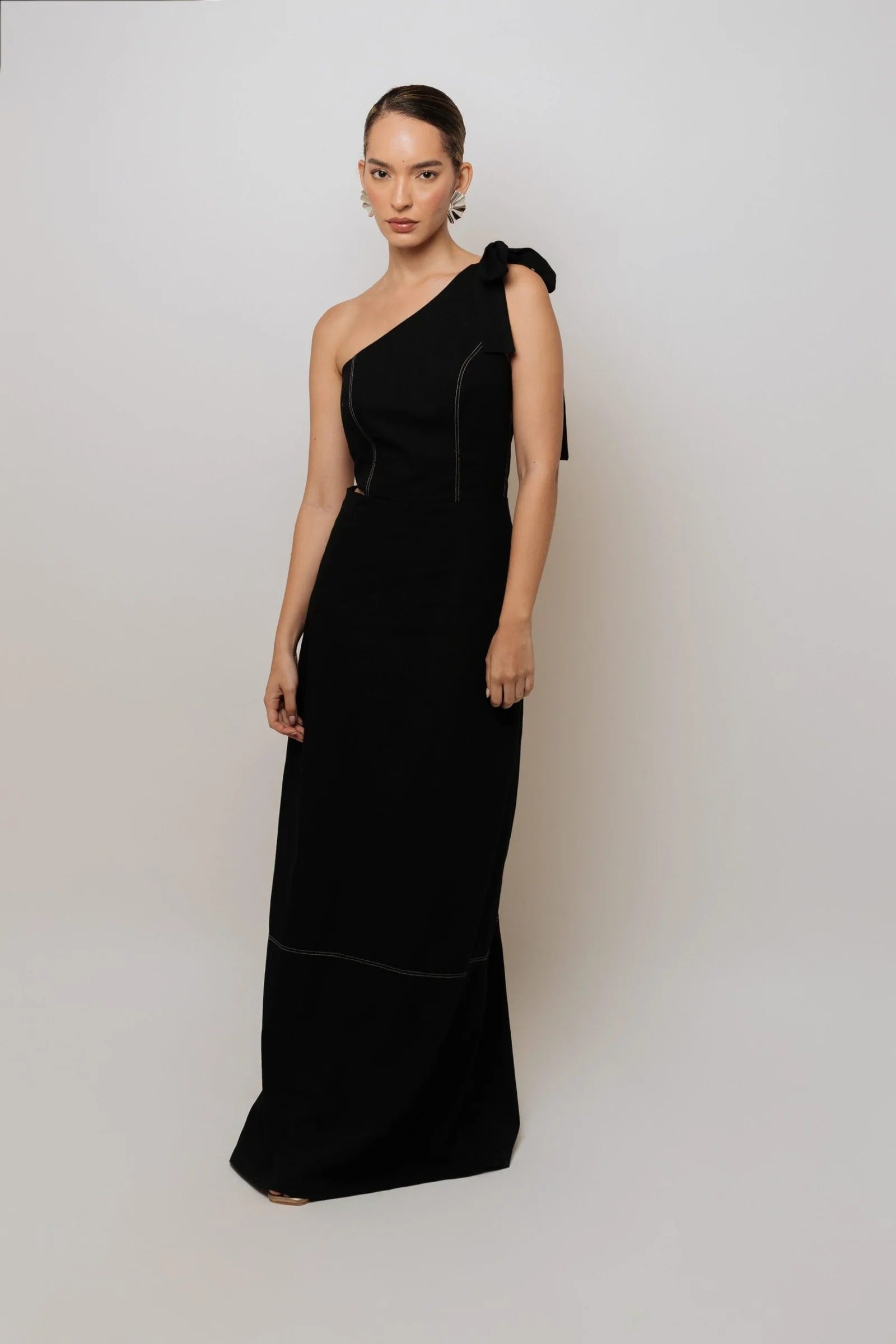 Vestido Top Asimétrico Corte En Falda