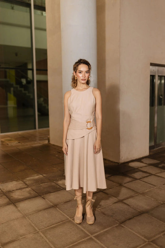 Vestido Media Pierna Manga Sisa